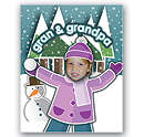 Image: Playing in the snow, Christmas Card